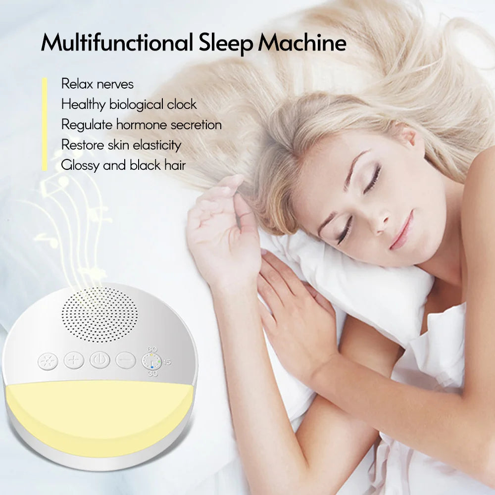 Portable Baby White Noise Machine with Night Light & Sleep Timer