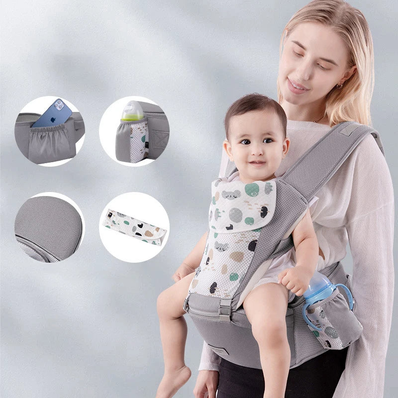 Ergonomic Baby Carrier with Hip Seat | Adjustable Infant & Toddler Carrier