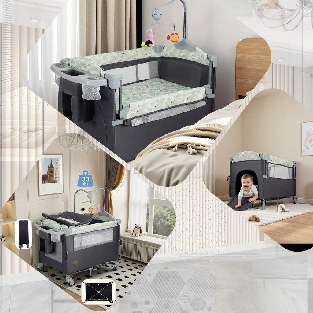 BabyBumply™ 4-in-1 Portable Playpen & Bassinet Combo