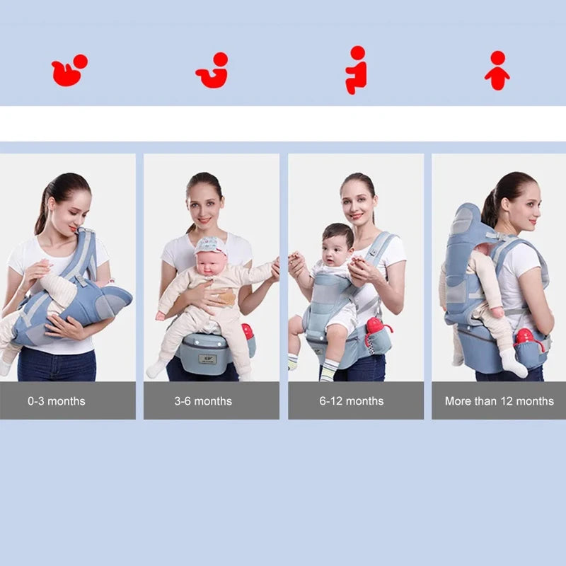 Ergonomic Baby Carrier with Hip Seat | Adjustable Infant & Toddler Carrier