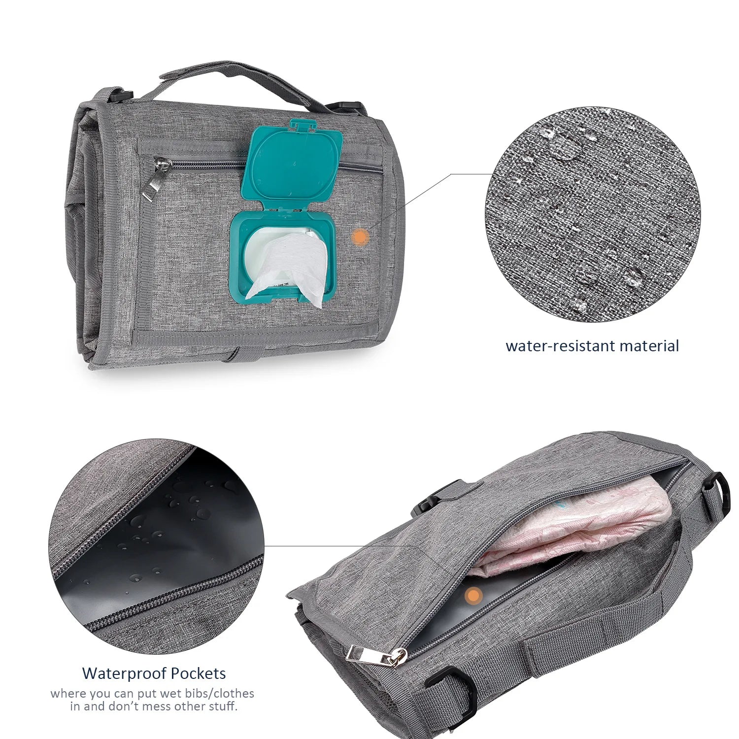 BabyBumply™ 3-in-1 Portable Diaper Changing Pad & Travel Organizer
