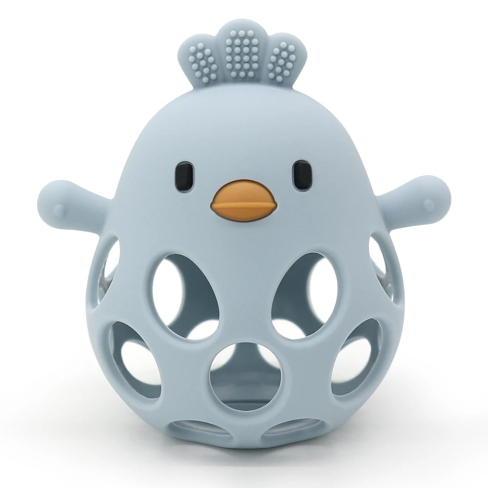 Silicone Baby Teether Toy | Soft Chick-Shaped Sensory Teething Toy