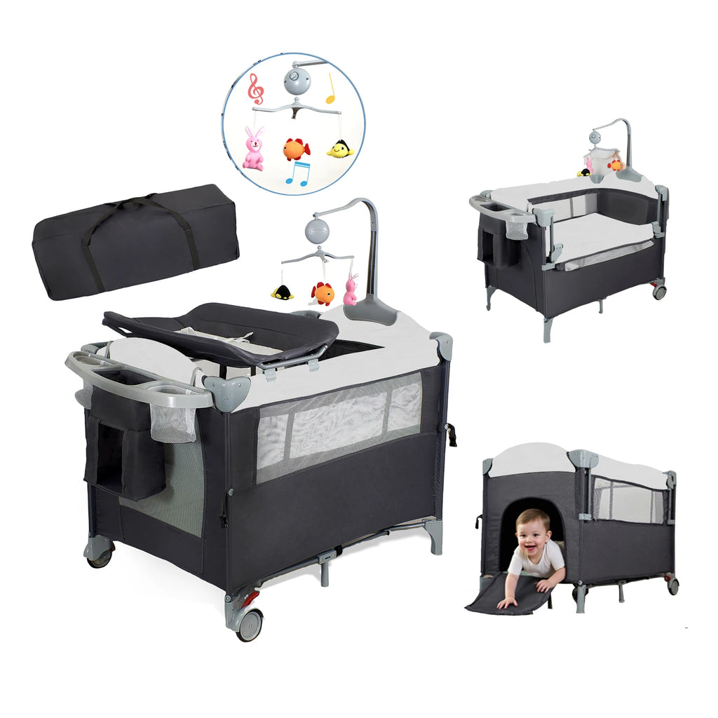 BabyBumply™ 4-in-1 Portable Playpen & Bassinet Combo