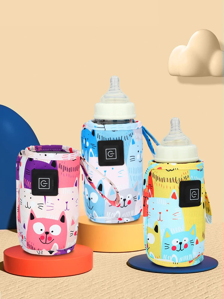 Portable USB Baby Bottle Warmer – Travel Milk & Water Heating Sleeve