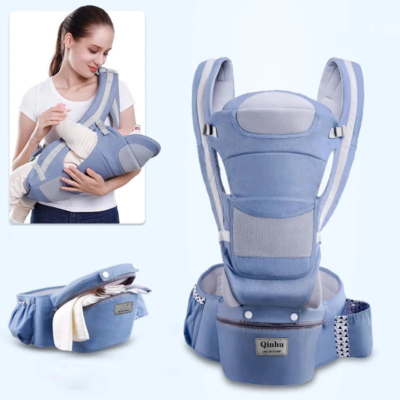Ergonomic Baby Carrier with Hip Seat | Adjustable Infant & Toddler Carrier