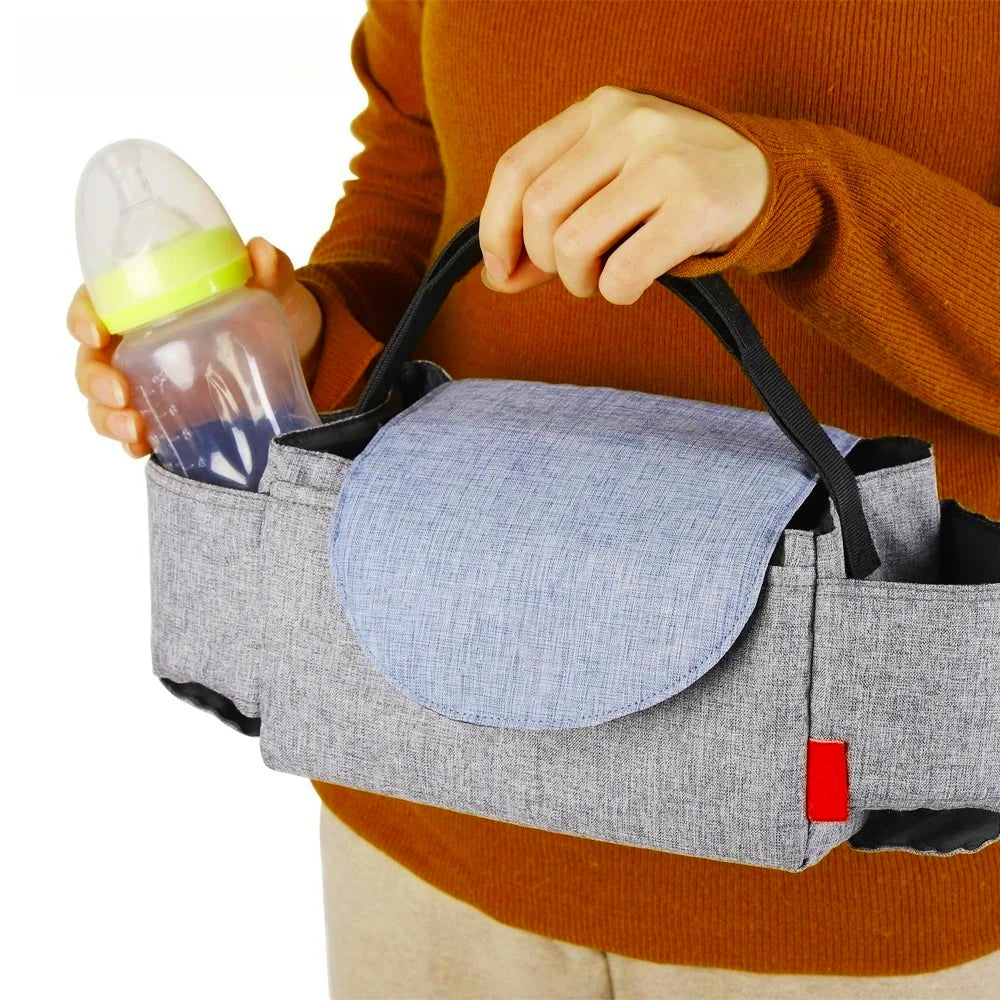 Stroller Organizer Bag – Portable Baby Storage & Bottle Holder