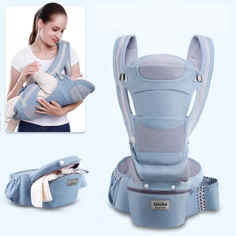 Ergonomic Baby Carrier with Hip Seat | Adjustable Infant & Toddler Carrier