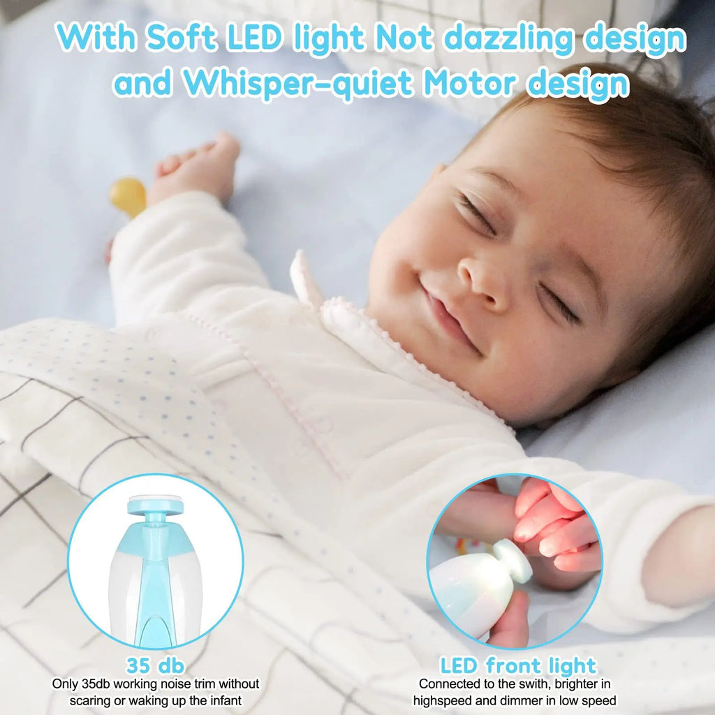 Baby Electric Nail Trimmer Kit | Safe & Gentle Infant Nail Care Set