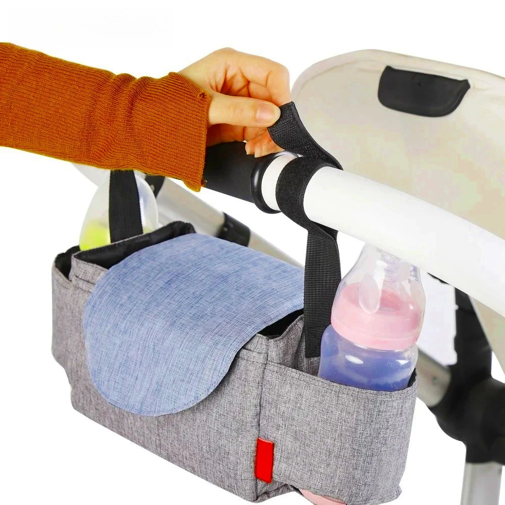 Stroller Organizer Bag – Portable Baby Storage & Bottle Holder