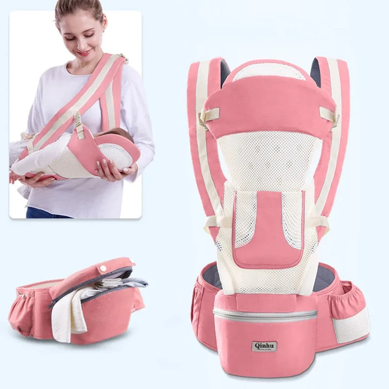 Ergonomic Baby Carrier with Hip Seat | Adjustable Infant & Toddler Carrier