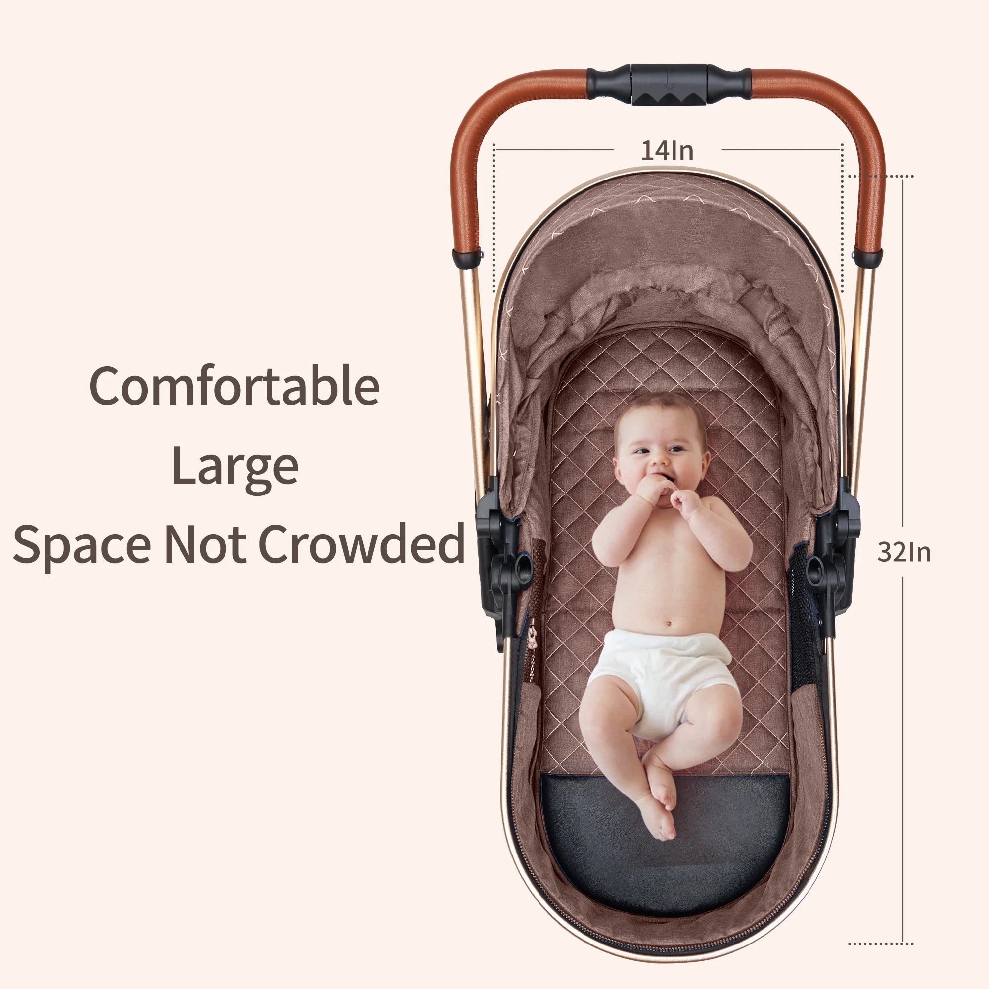 3-in-1 Baby Travel System Stroller – Reversible Seat & Foldable Design for 0–36 Months