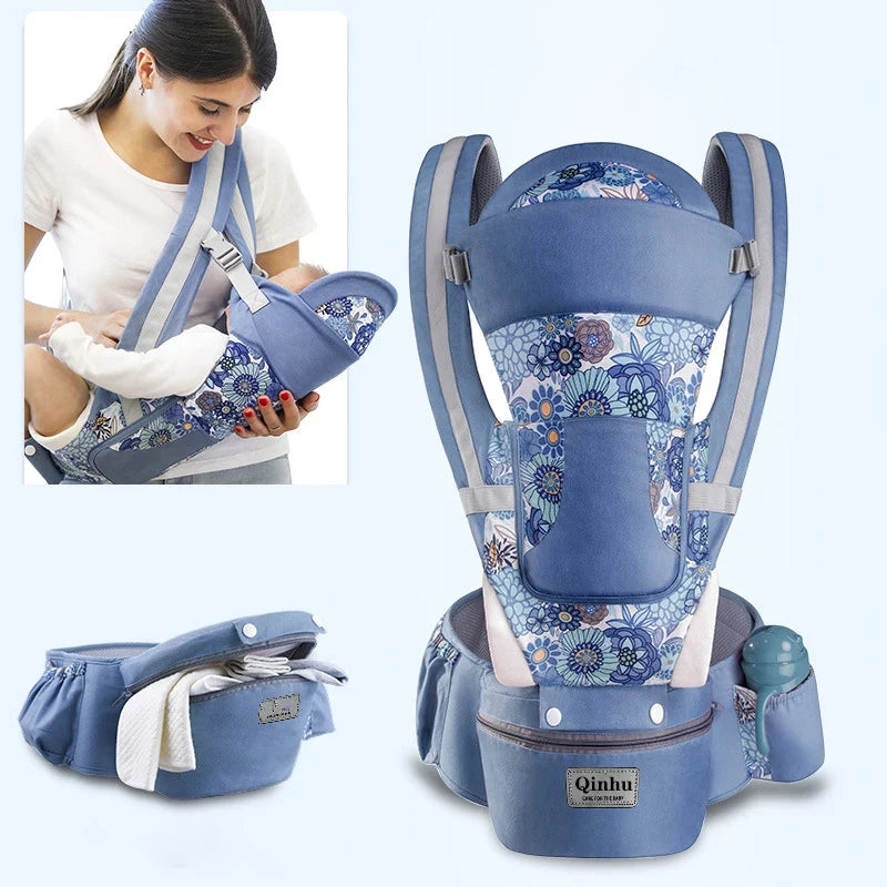 Ergonomic Baby Carrier with Hip Seat | Adjustable Infant & Toddler Carrier