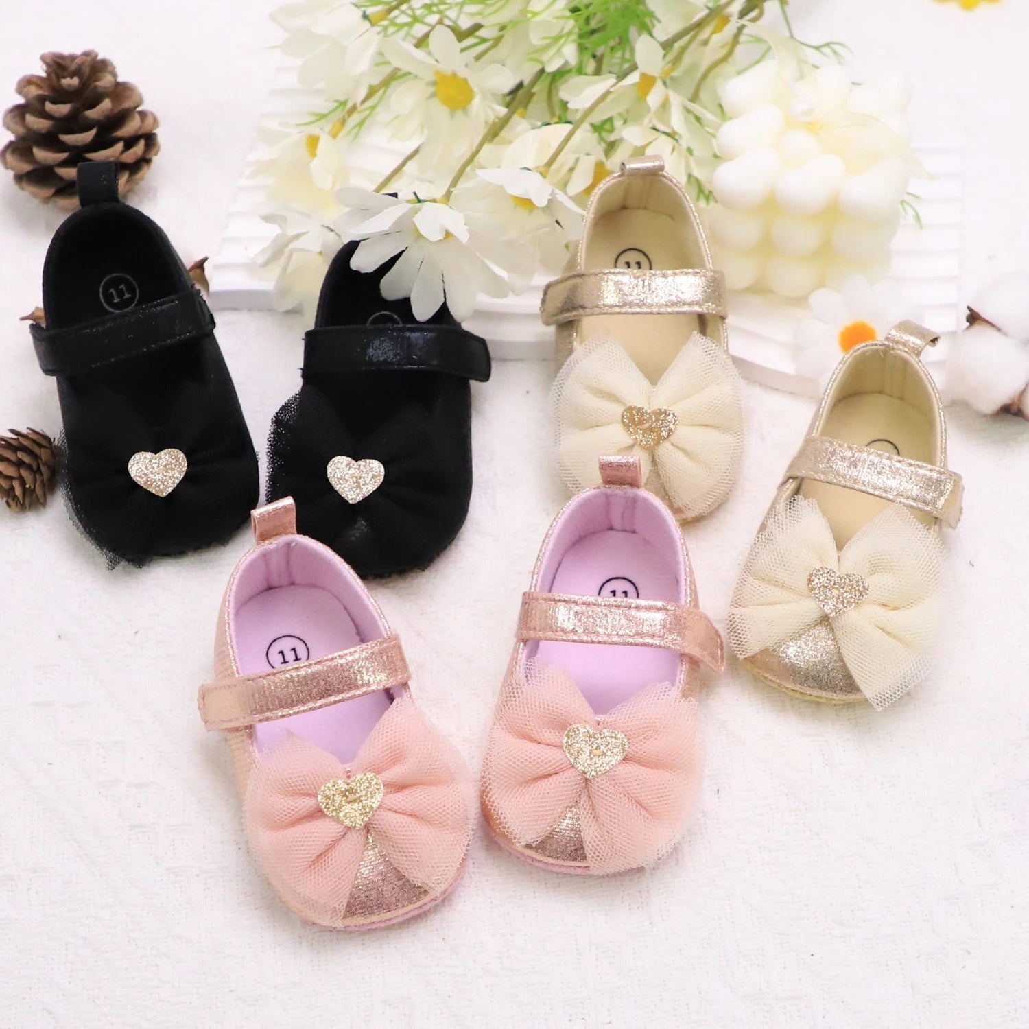 Baby First Walker Shoes – Soft Non-Slip Princess Shoes for Toddlers