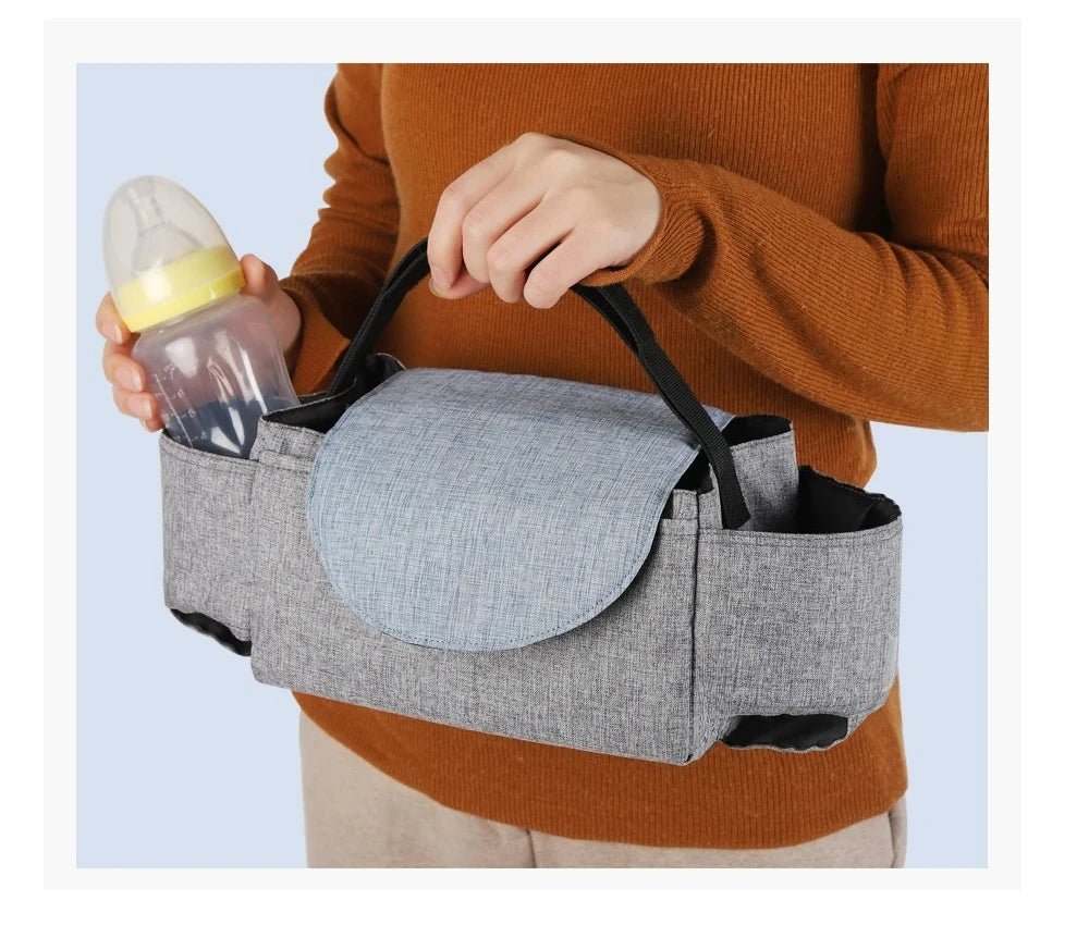 Stroller Organizer Bag – Portable Baby Storage & Bottle Holder