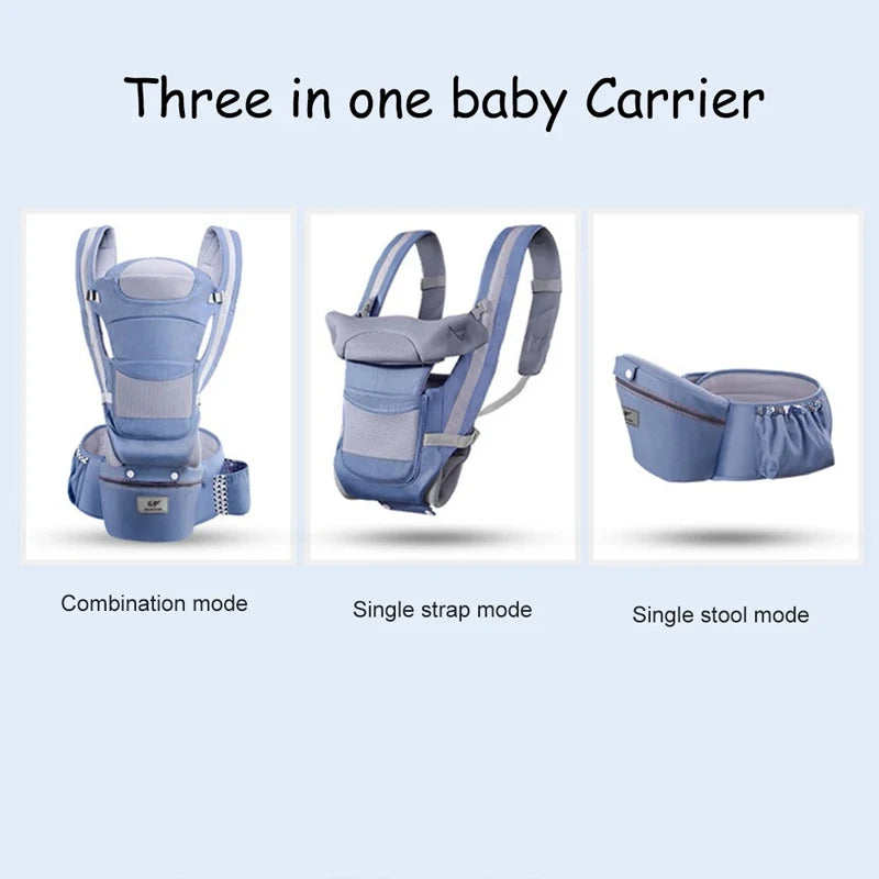 Ergonomic Baby Carrier with Hip Seat | Adjustable Infant & Toddler Carrier