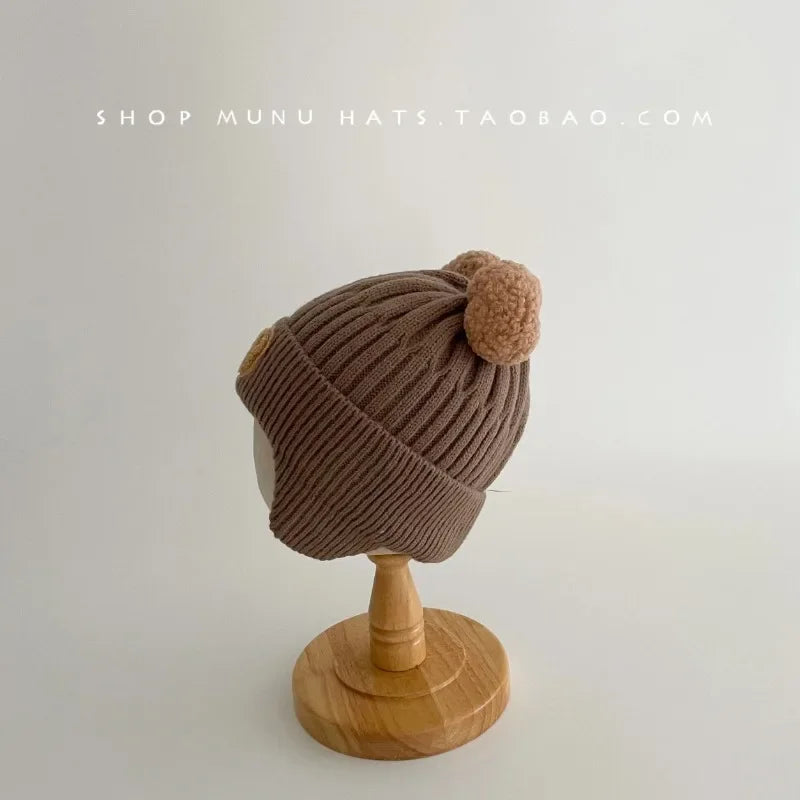 Baby Bear Winter Hat – Soft Knit Warm Ear Protection Beanie