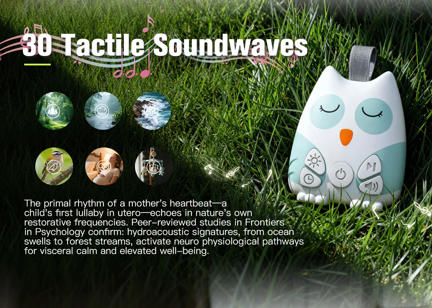 Owl Baby White Noise Machine with Night Light & Smart Cry Sensor
