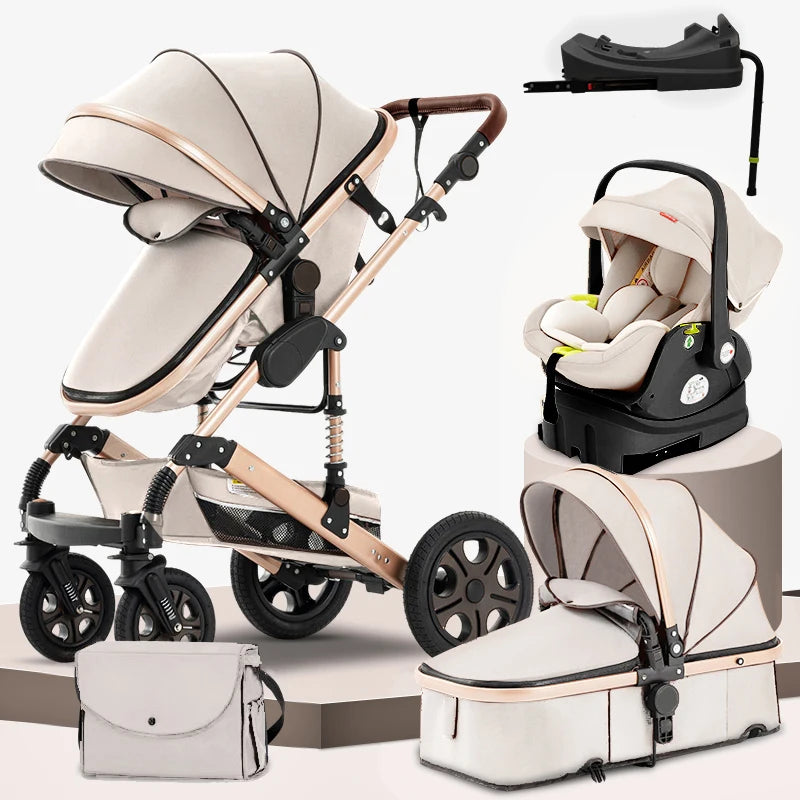 3-in-1 Luxury Baby Stroller Travel System with Car Seat & Foldable Bas – BabyBumply™