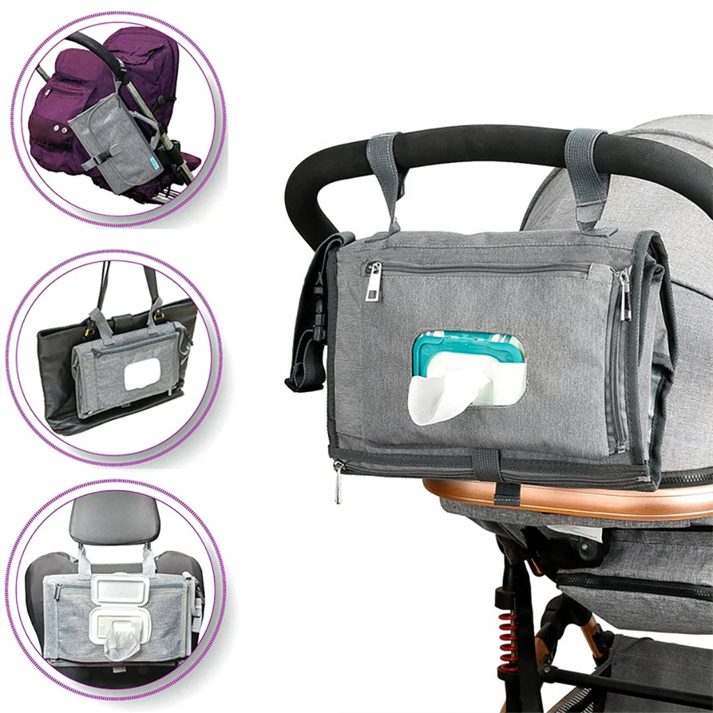 BabyBumply™ 3-in-1 Portable Diaper Changing Pad & Travel Organizer