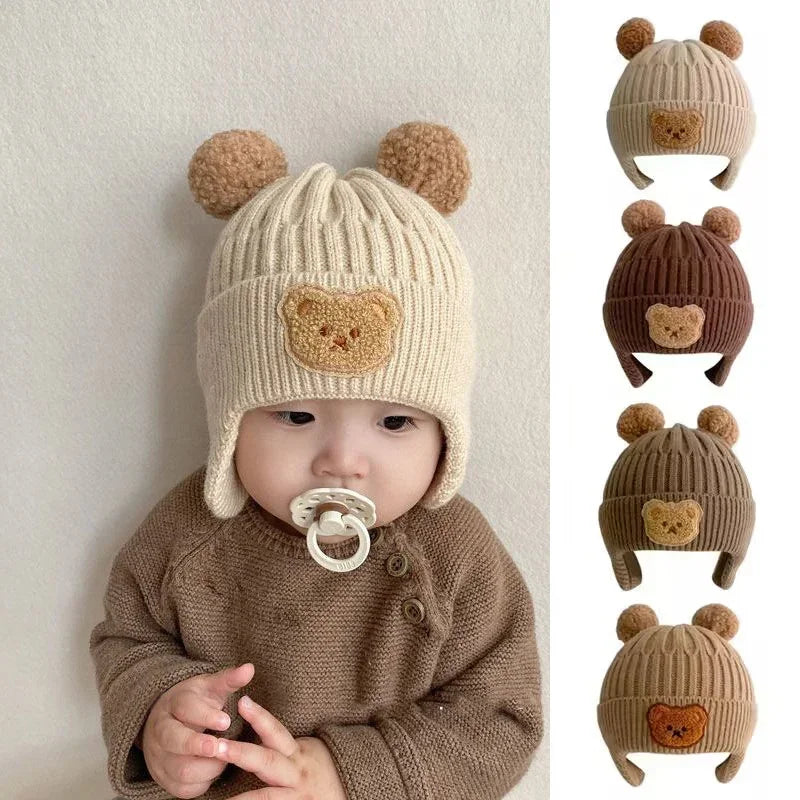 Baby Bear Winter Hat – Soft Knit Warm Ear Protection Beanie