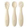 3-Piece Silicone Baby Feeding Spoon Set – Soft Training Utensils for Self-Feeding Toddlers