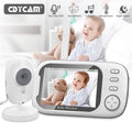 3.5" Wireless Baby Monitor with Night Vision, 2-Way Audio & Temperature Sensor
