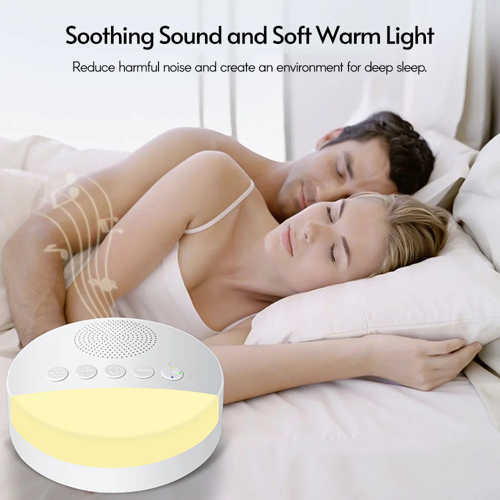 Portable Baby White Noise Machine with Night Light & Sleep Timer