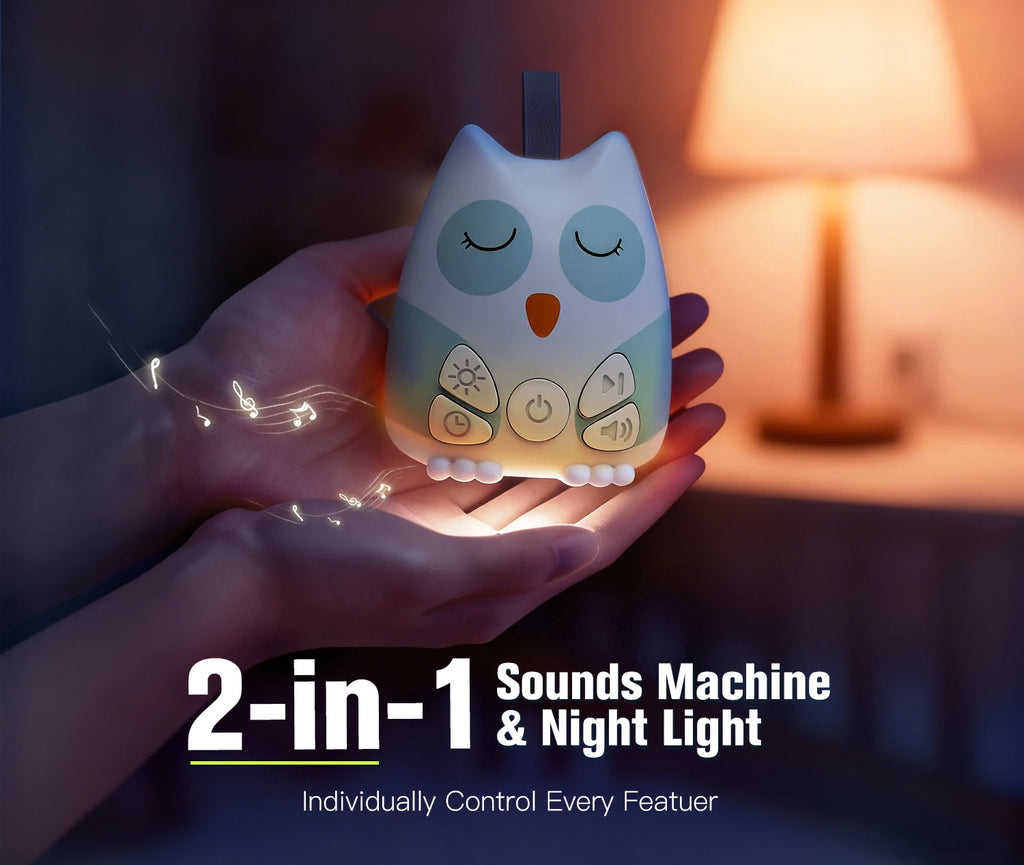 Owl Baby White Noise Machine with Night Light & Smart Cry Sensor