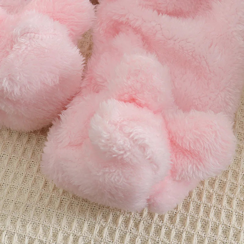 Cozy Baby Hooded Romper – Soft Winter Bunny & Bear Jumpsuit for Babies