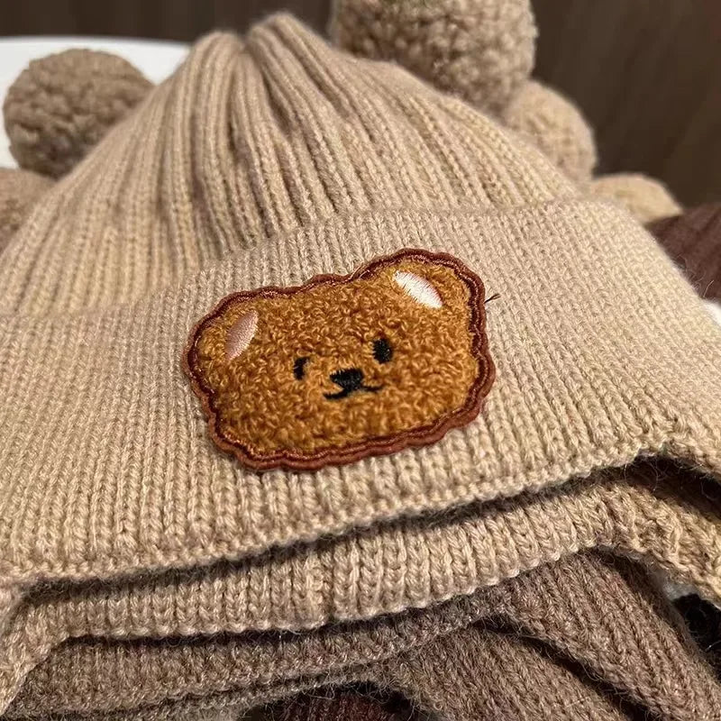 Baby Bear Winter Hat – Soft Knit Warm Ear Protection Beanie