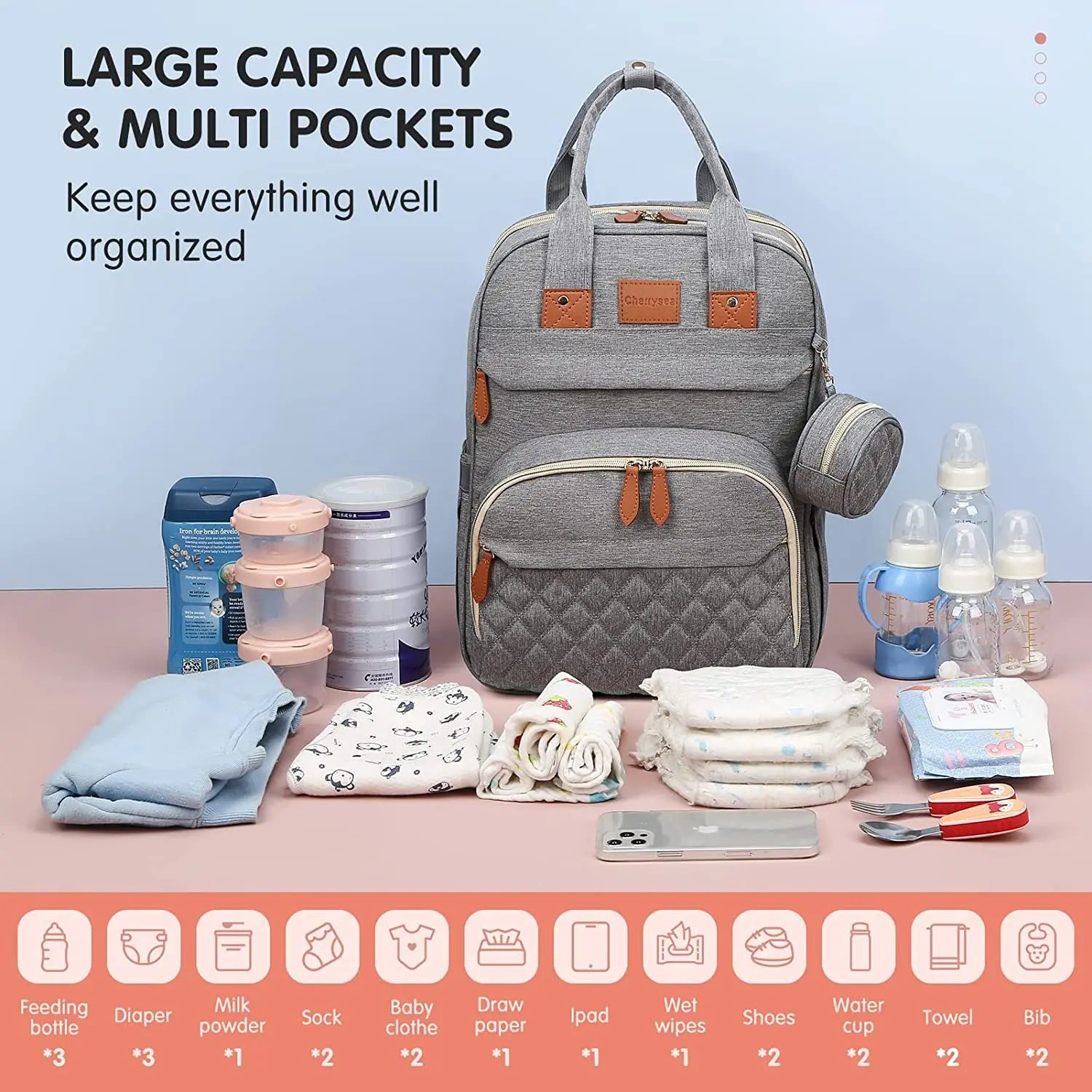 BabyBumply™ 3-in-1 Diaper Bag Backpack & Portable Baby Bed