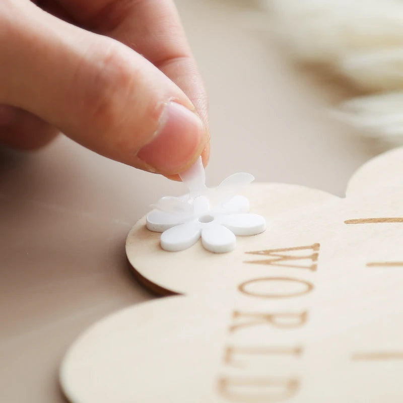 Wooden Baby Milestone Cards – Monthly Photo Props for Baby Memories