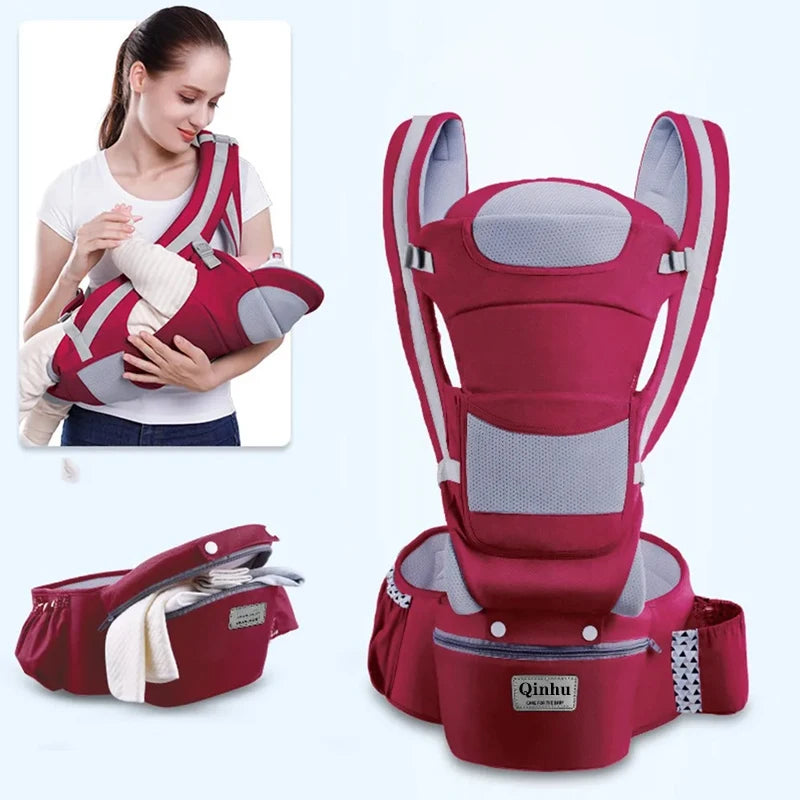 Ergonomic Baby Carrier with Hip Seat | Adjustable Infant & Toddler Carrier