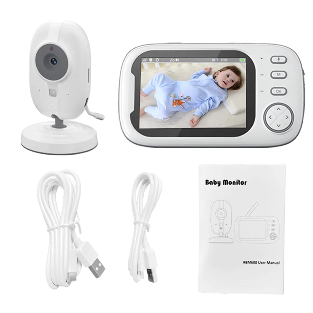 3.5" Wireless Baby Monitor with Night Vision, 2-Way Audio & Temperature Sensor