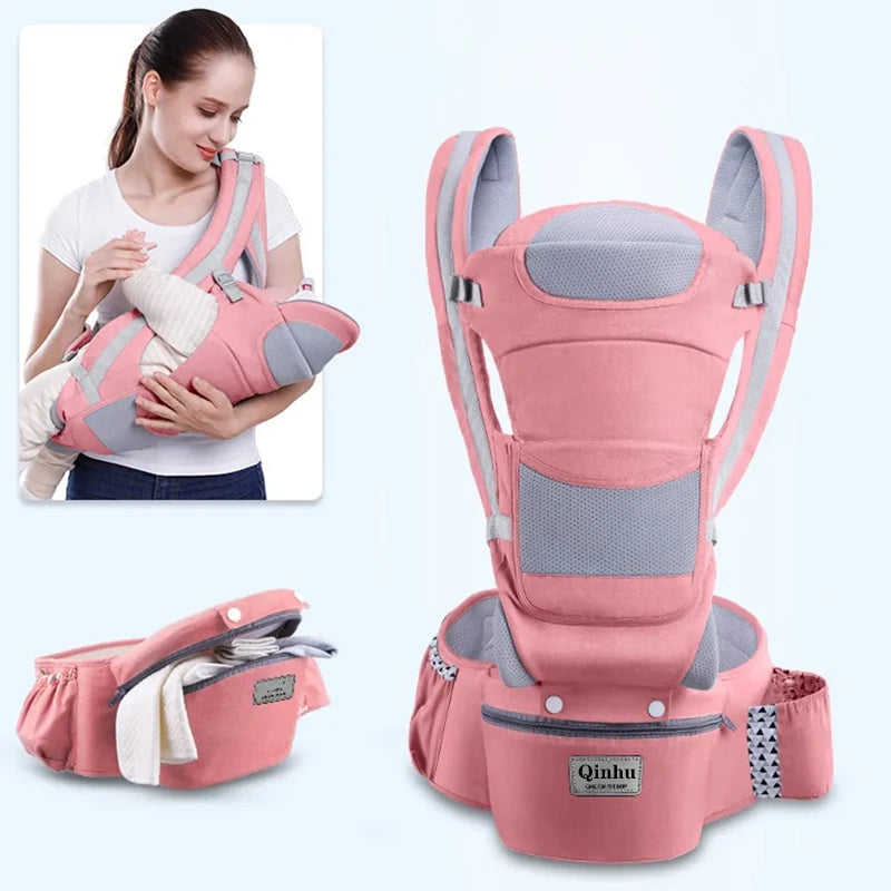 Ergonomic Baby Carrier with Hip Seat | Adjustable Infant & Toddler Carrier