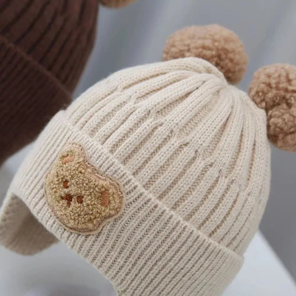 Baby Bear Winter Hat – Soft Knit Warm Ear Protection Beanie