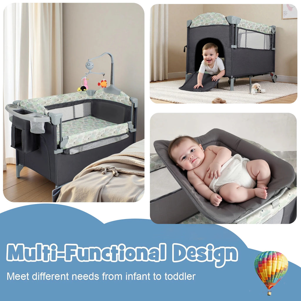 BabyBumply™ 4-in-1 Portable Playpen & Bassinet Combo