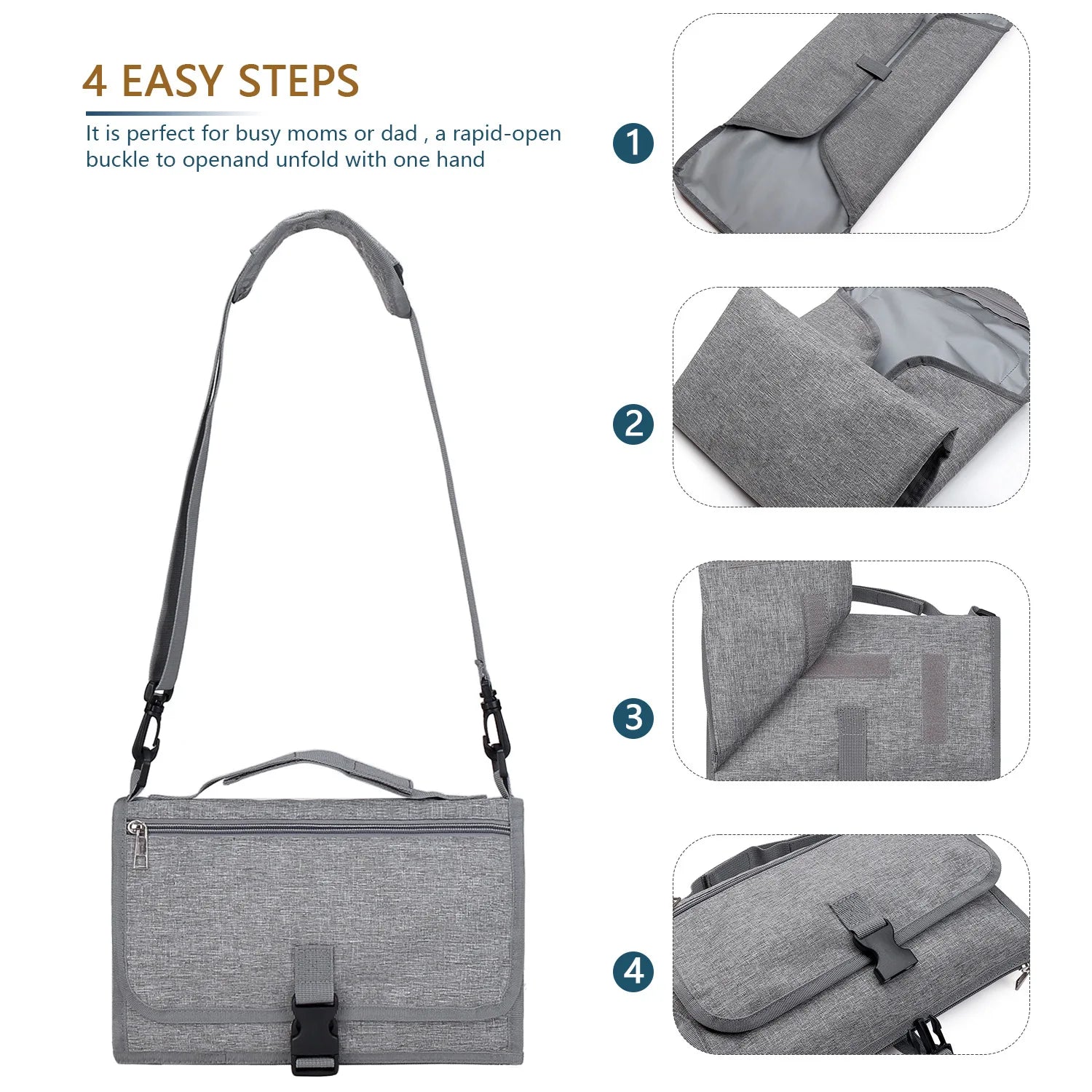 BabyBumply™ 3-in-1 Portable Diaper Changing Pad & Travel Organizer