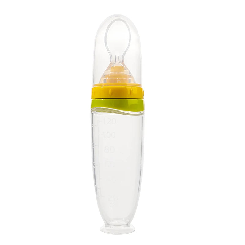Squeeze Baby Food Feeder Bottle with Spoon