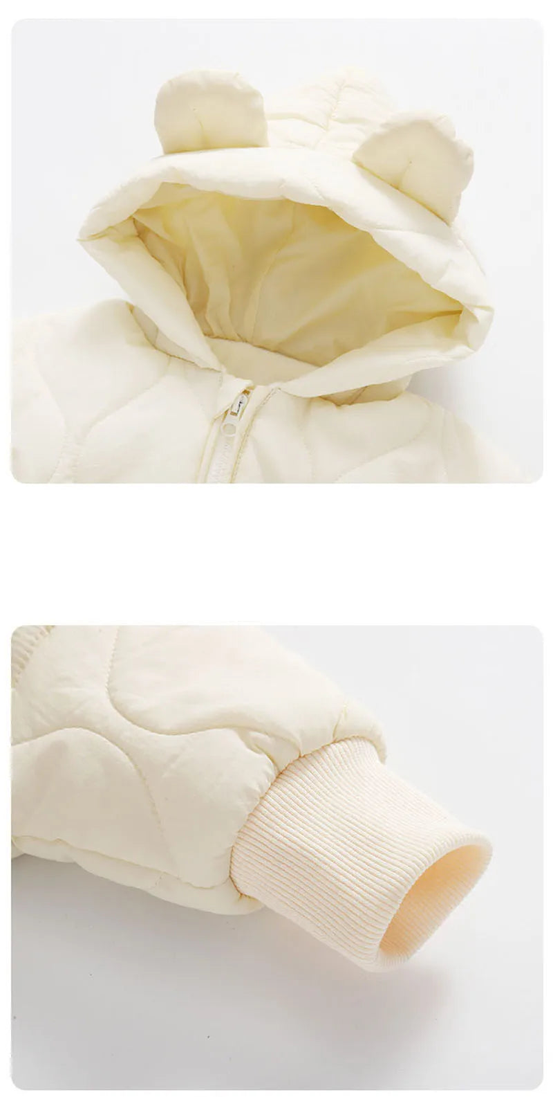 Warm Baby Bear Hooded Romper – Cozy Winter Jumpsuit for Babies