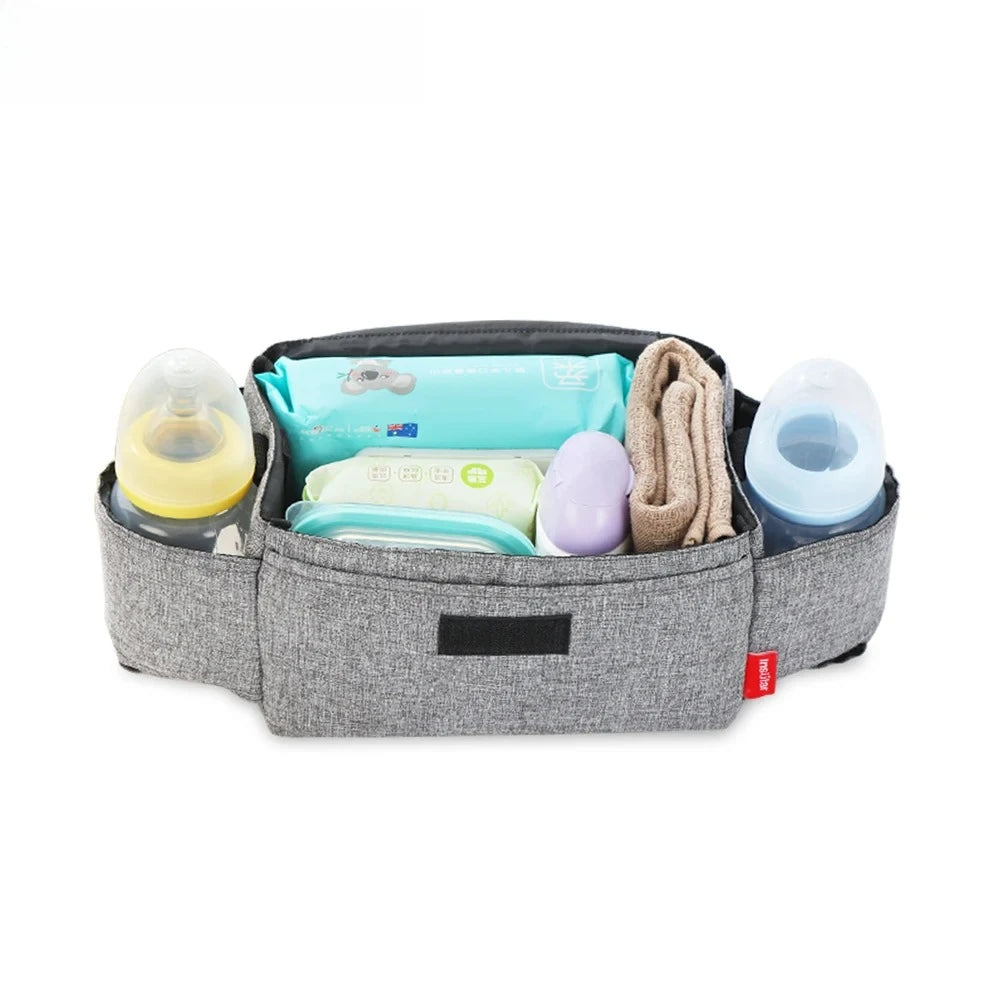 Stroller Organizer Bag – Portable Baby Storage & Bottle Holder