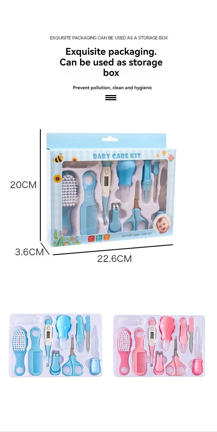 10-Piece Baby Grooming & Healthcare Kit | Newborn Care Essentials Set